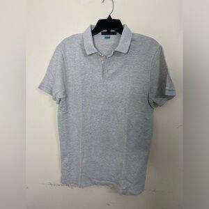 Men French Connection Grey Short Sleeve Polo Shirt Size Medium